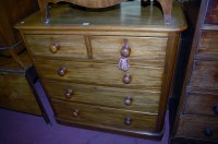 Lot 1392 - A Victorian mahogany round cornered chest of...