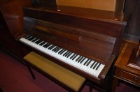 Lot 1407 - A Jbach upright piano, iron framed and...