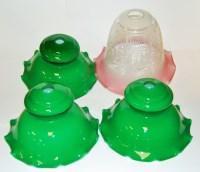Lot 2 - A Victorian style cranberry tinted glass...