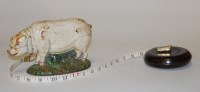 Lot 26 - A small painted cast iron doorstop in the form...