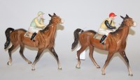 Lot 27 - A Beswick figure of a horse and jockey, the...