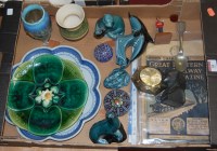 Lot 55 - A box of miscellaneous items to include Poole...