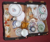 Lot 79 - Two boxes of miscellaneous china to include;...