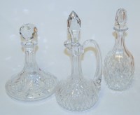 Lot 115 - A modern cut glass ships decanter and stopper;...