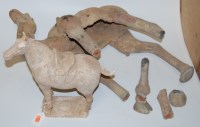 Lot 121 - A clay model of a Tang horse; together with...