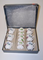 Lot 122 - A boxed set of six Royal Worcester cups and...