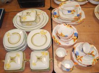 Lot 124 - A Myott Son & Co Art Deco part dinner service,...
