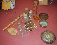 Lot 143 - A collection of assorted tribal figures and...