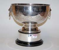 Lot 170 - A large silver plated presentation rose bowl,...