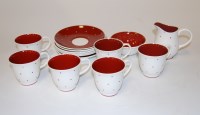 Lot 174 - A Susie Cooper part tea service, on a white...