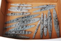Lot 1257 - 16 assorted 1/1200th scale white metal...