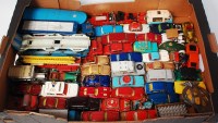 Lot 1633 - 60+ mixed loose play worn Corgi, Dinky,...