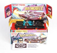 Lot 1710 - Corgi Toys, 267 Batmobile, gloss black body...