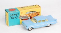 Lot 1721 - Corgi Toys, 220 Chevrolet Impala, blue body...
