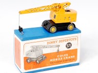 Lot 1907 - Dinky Toys, 571, Coles Mobile Crane, yellow...