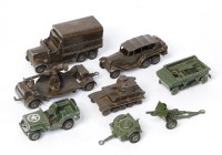 Lot 2028 - Dinky Toys, military group to include, No.161B...