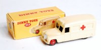 Lot 2057 - Dinky Toys, 253 Daimler Ambulance, cream body...