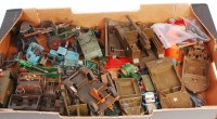Lot 2076 - 2 trays of mixed play worn Military diecast to...