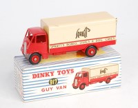 Lot 2079 - Dinky Toys, 917, 'Spratts' Guy van, red cab...