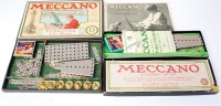 Lot 3153 - Meccano Early Nickel Set Group, 2 examples to...