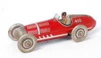 Lot 3194 - Marx (UK) Tinplate Racing car, 1950's example,...