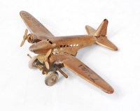 Lot 3198 - Tinplate and Clockwork TWA Air Liner, finished...