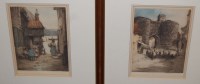 Lot 1033 - MC Robinson - Driving sheep, and figures by...