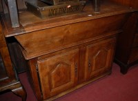 Lot 1234 - An unusual joined oak double door side...