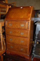 Lot 1285 - A reproduction burr walnut and crossbanded...
