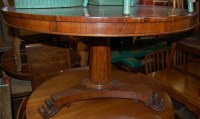 Lot 1297 - A William IV rosewood circular tilt-top...