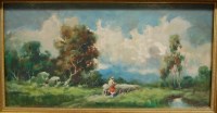Lot 1058 - 19th century English school - The Flowergirl,...