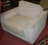 Lot 1356 - A contemporary beech framed upholstered single...