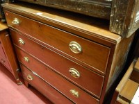 Lot 1421 - An early 19th century mahogany chest of four...