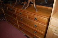 Lot 1445 - A modern pine round cornered ledgeback...