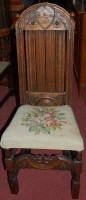 Lot 1369 - An antique joined and low relief carved oak...