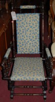 Lot 1370 - An early 20th century turned walnut framed...