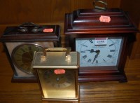 Lot 1398 - Two contemporary mantel clocks; together with...