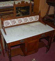Lot 1405 - A late Victorian walnut, white variegated...