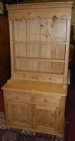 Lot 1411 - A Victorian pine round cornered kitchen...