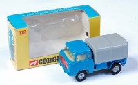 Lot 1653 - Corgi Toys, 470 forward control jeep, blue cab...