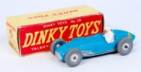 Lot 1929 - Dinky Toys, 230, Talbot Lago racing car, blue...