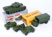 Lot 1994 - Dinky Toys Boxed and Loose Military Group, to...