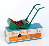Lot 2037 - Dinky Toys, 751 lawn mower, green and red body...