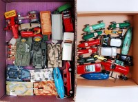 Lot 2043 - 2 boxes of mixed Dinky Toys, Scalextric, Corgi,...