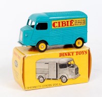 Lot 2051 - French Dinky, 561 Citroen H van, turquoise...