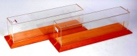 Lot 2585 - 2x Wooden and Perspex display cases, as new,...
