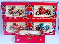 Lot 2601 - Guiloy 1/10th scale Motorcycle Group, 5 boxed...