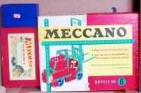 Lot 3176 - Meccano 1950s red and green and motor group,...