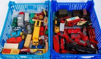 Lot 2687 - 2 trays of mixed diecast and plastic vehicles,...