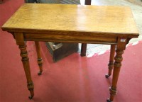 Lot 1406 - A late Victorian oak foldover card table,...